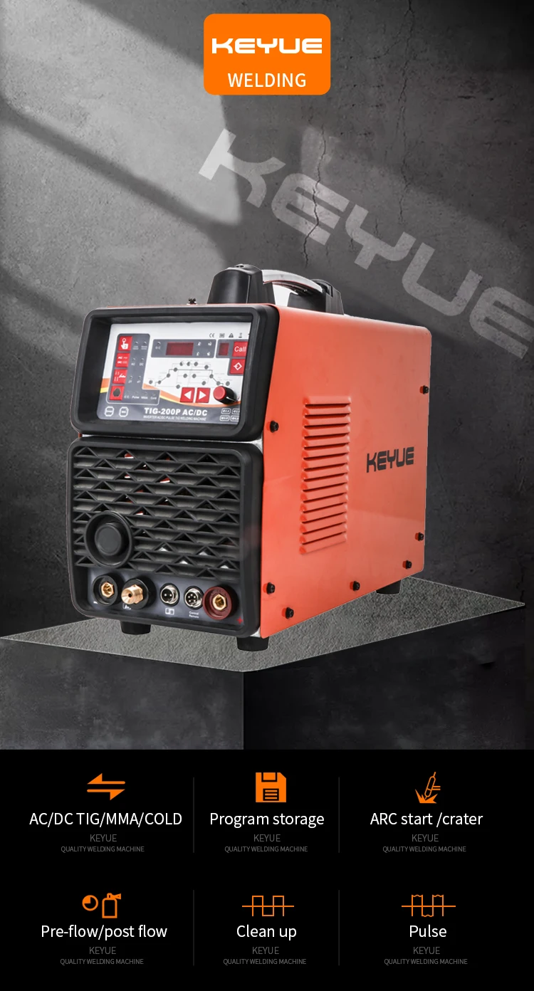 Aluminum Spot Welding Machine Tig200p Ac Dc Tig Welder Pulse Cold