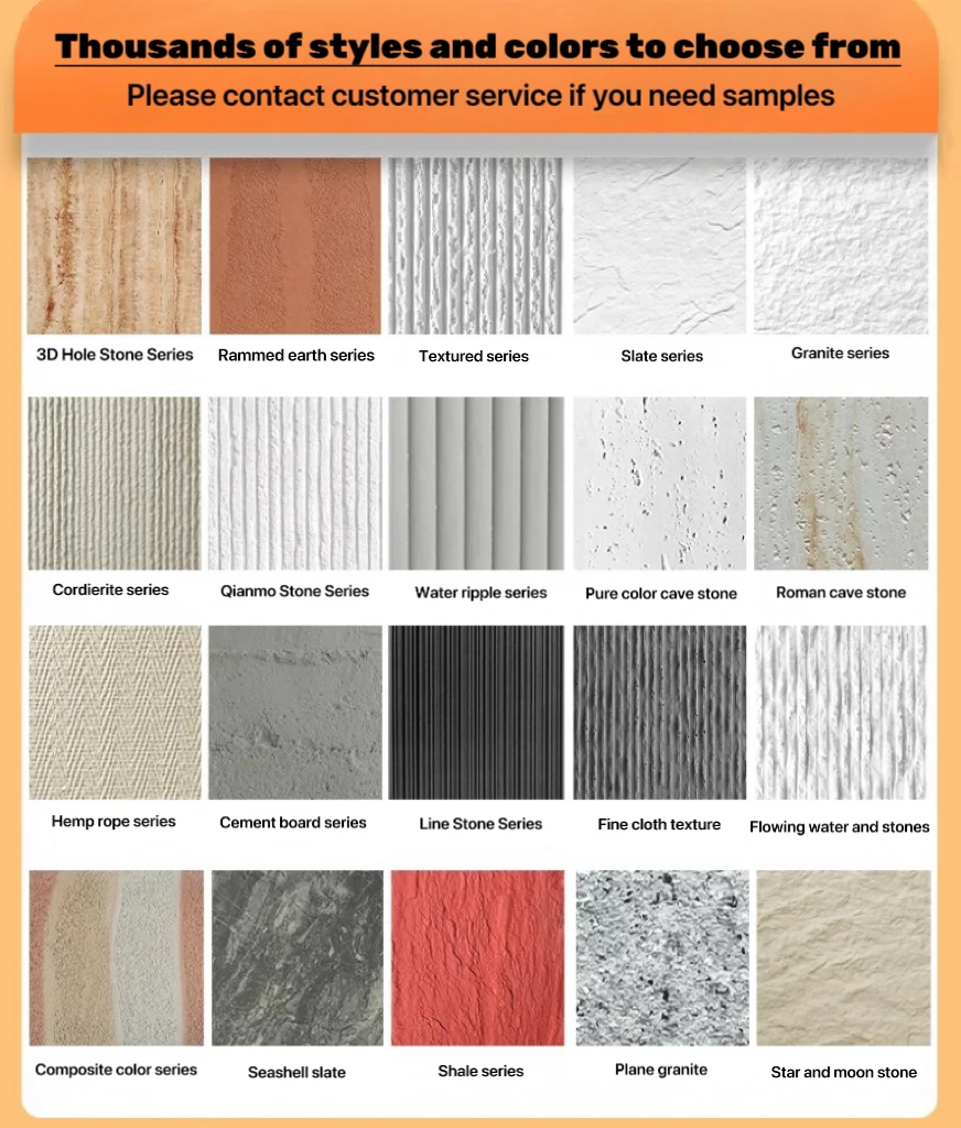MS Rammed Earth Board Flexible Stone Modern Waterproof Wall Panels Soft ...
