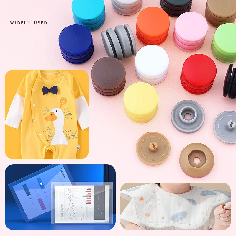 Factory Wholesale Colorful Button Snap Button T3_t5_t8 Plastic Press Snap Button for Garment