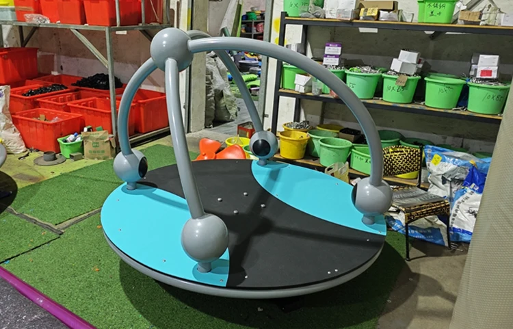Wholesale Children's Outdoor Carousel Kindergarten Playground Equipment Game Rotating Seat Set