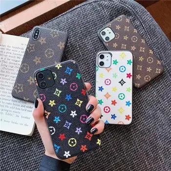 For iphone 11 Leather Case Back Cover Fashion Wholesale Designer Luxury Mobile Phone Cases for iphone 12 pro max