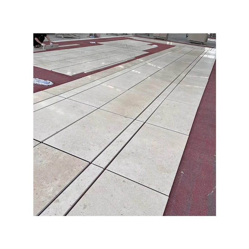 Wholesale Portugal Beige Limestone Tiles Modern Design with Honed and Polished Finish for Outdoor Exterior Wall Cladding