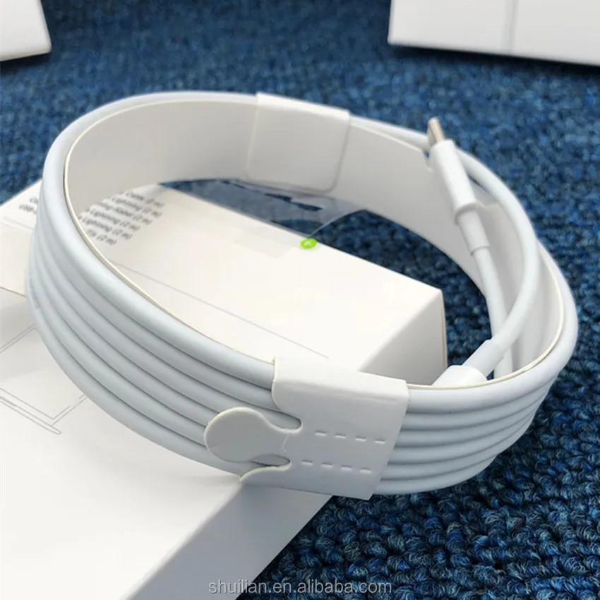Оригинальный 1 м/3 фута 2 м/6 футов usb c зарядный кабель Тип до 8 контактов для iphone 11 12 13 pro max ipad с