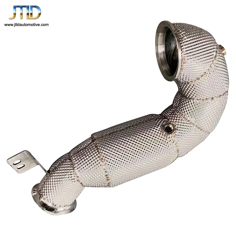 Premium Stainless Steel Downpipes With Smooth Pipe Design For Mercedes AMG GT50 3.0T Heat Shield