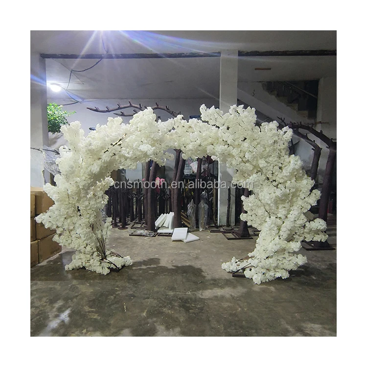 Wedding Entrance Cherry Flower Arch Artificial Cherry Blossom Trees for Walkway Decoration