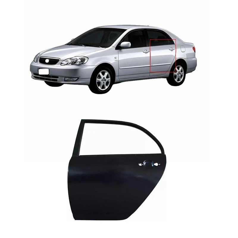 car body rear door shell for TOYOTA corolla 2003-2008