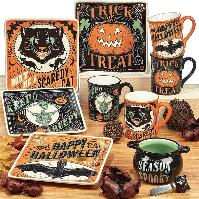 Tazza 3D Di Halloween A Forma Di Zucca E Fantasma, Tazza In Ceramica Per Feste A Tema, Regalo Divertente Per Bambini, Donne E Uomini - 9