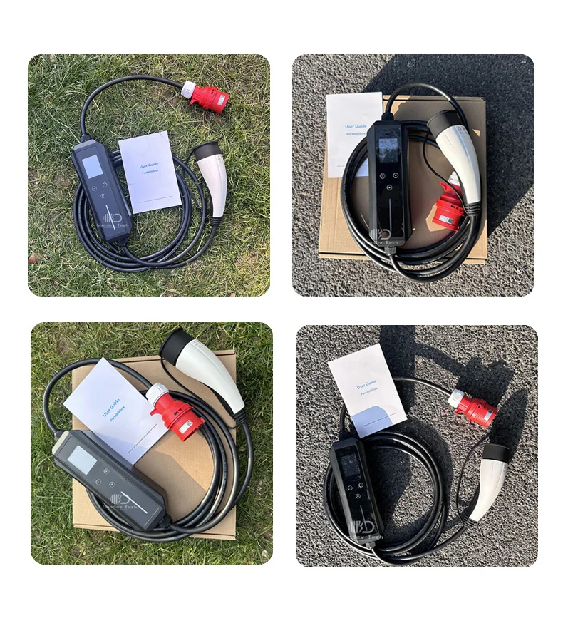 Wall Mounted Portable Ev Ac Home Wallbox Car Charger Level 2 Fast Charging Station Type 2 11kw