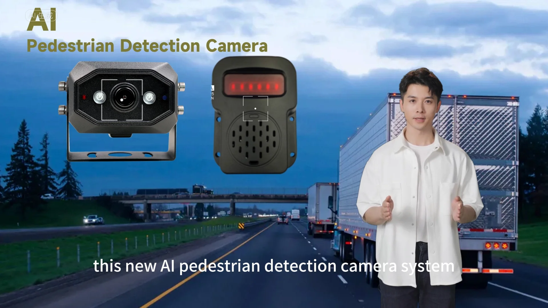 Ai Pedestrian Detection 7'' Bsd Camera System For Forklift Or Truck ...