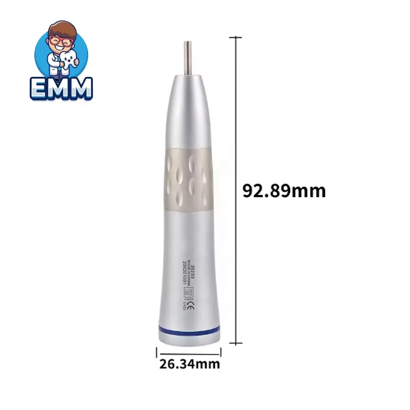 instrumenta manualia dentalia contra angulare lentis velocitatis 1:1, ex acrio inox, E-typi, cum pulsatore et tubo aquae interno et externo pro chirurgia.