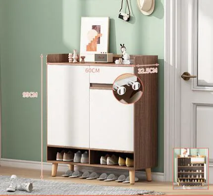 Modern Sturdy and Durable Multi Specification Multi Door Wooden Dustproof Storable Shoe Cabinet