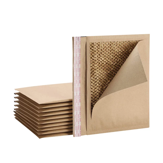 2024 Top Weight Padded Mailers With Honeycomb Paper Lining100% Recyclableenviromental Friendly Kraft Paper Mailing Envelopes
