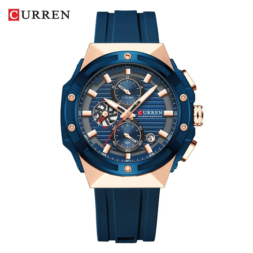 Alibaba.com: CURREN 8462 Quartz Wristwatch with silicone strap