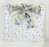 Blue small flower-lace style