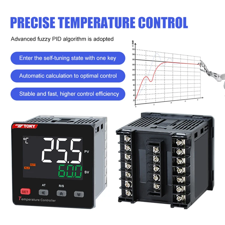 High-definition LCD Intelligent PID Self-tuning Electronic Instrumentation Temperature Controller CE  C ETL