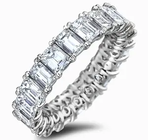 Cubic Zirconia Custom Jewelry Wedding Rings Set 925 Sterling Silver