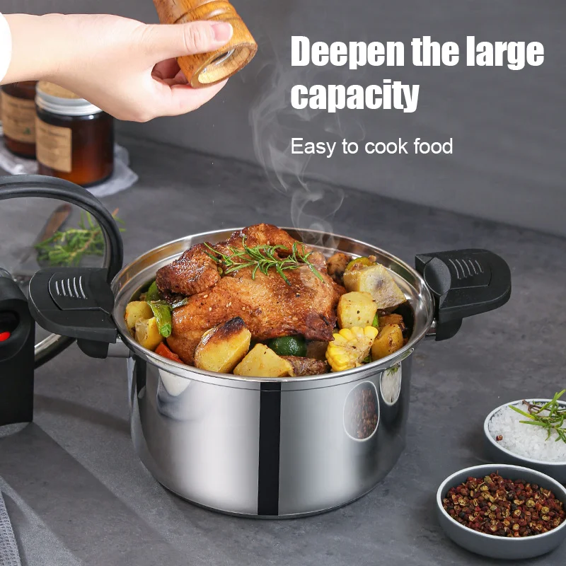 Custom Cookware Kitchen Cooking Pot 304 Stainless Steel Induction Micro Pressure Cookers