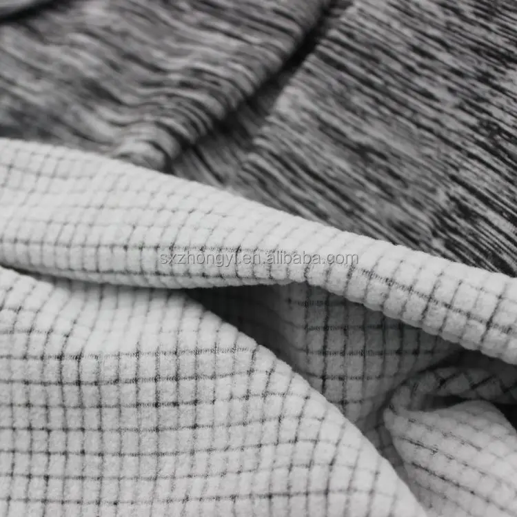 Wholesale Cationic Knit Fabric Two Colors Yarn Dyed Fabric for Garment Blanket Hometextile