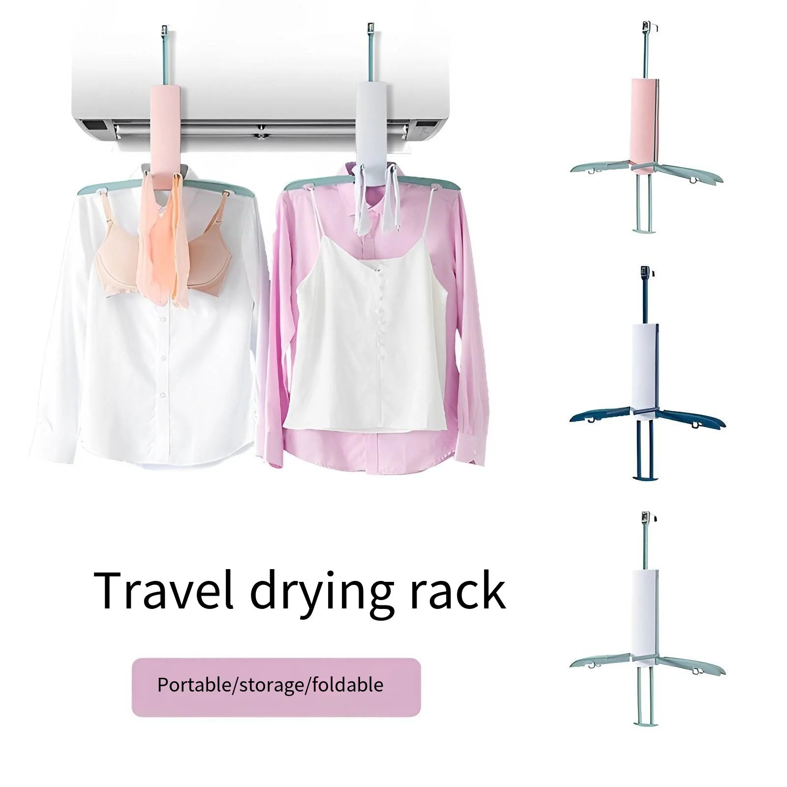 Air conditioning drying treasure multi-functional portable drying hanger travel folding hanger air conditioning drying supplier