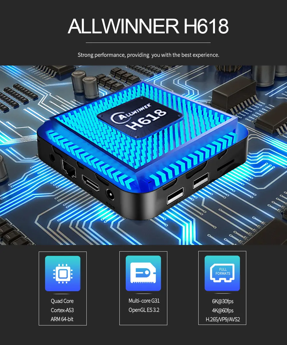 Excel Digital Android 12 Tv box T95 MAX Allwinner H618 BT4.0 5G Wifi Tv box 4K 6K 4GB 32GB Smart Android Tv box VS T95 X96