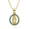 #9 Mary/verde, placcato oro