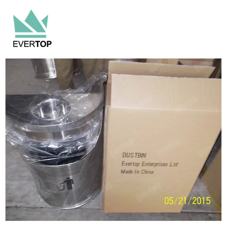DB-55 Mesh Half Round Steel Trash Can Modern Trash Bin 4-Gal Garbage Bin Outdoor Half-round Perforated Holes Dustbin