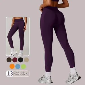 Wholesale Custom High Waisted Seamless Scrunch Butt Sportswear Soft Gym Fitness Legging Push up Gym Yoga Leggings