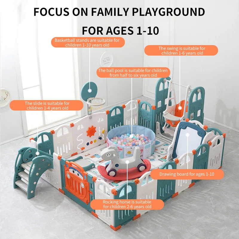 Foldable Ecofriendly Complete Set Baby Safety Fence Play Pen Set