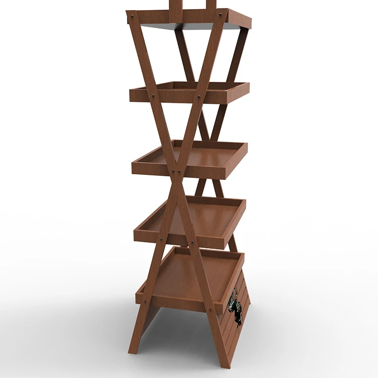 Подгонянная Х-образная деревянная витрина для виски полки