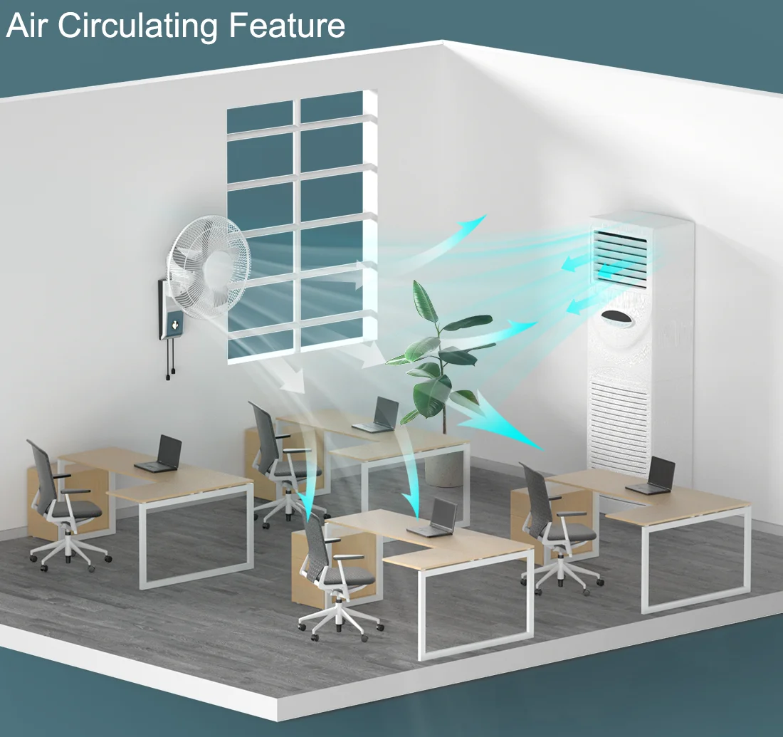 Silent Wall Mounted Fan, AC90-265V~, Electric - detail 14