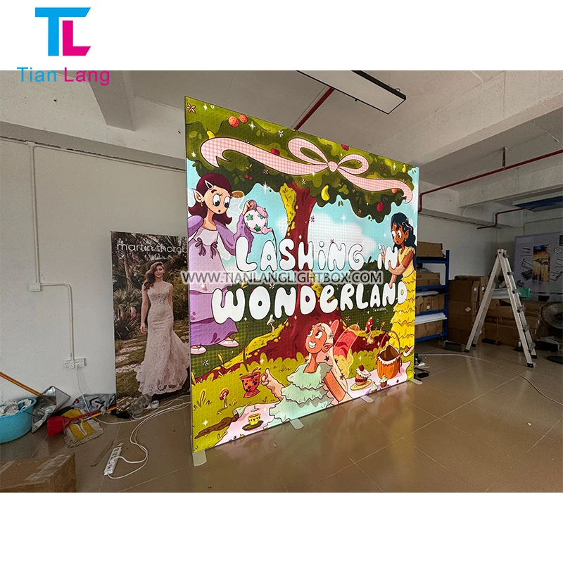 Портативен Модулен Нов Дизайн Оптови Алуминиеви SEG Рамки 10x10ft Полиестерова Ткани за Търговски Салони