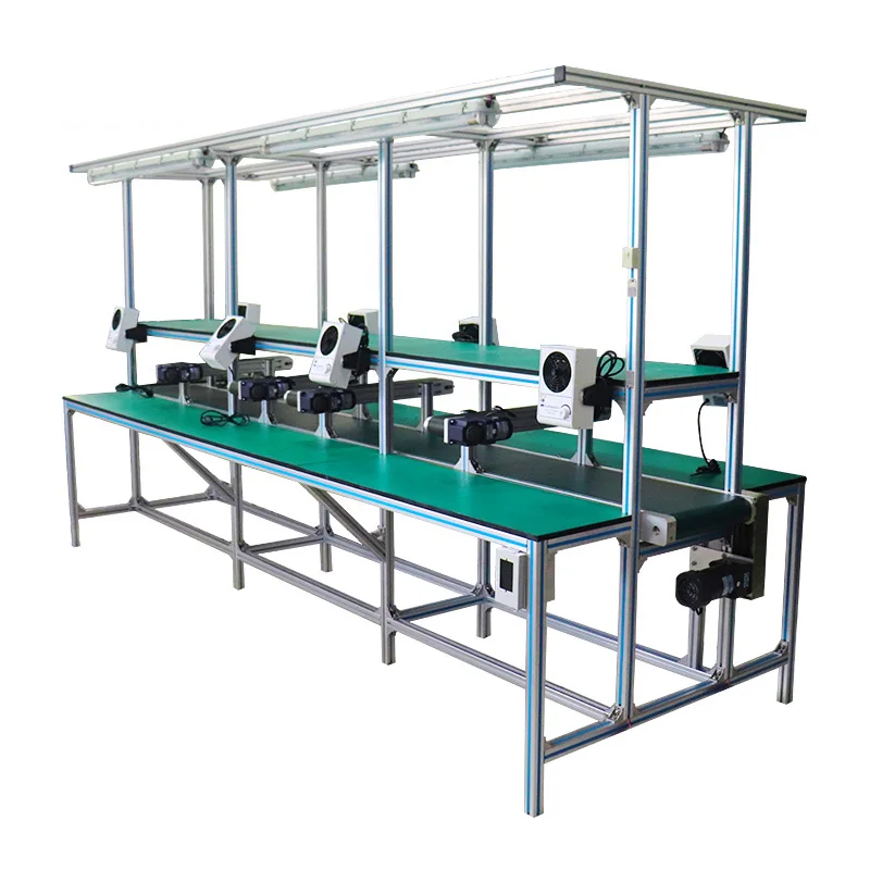 Industrial Aluminum Workbench Assembly Line Worktable with Drawers