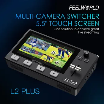 FEELWORLD L2 PLUS Multi-camera Use 5.5" LCD Touch Screen PTZ Control Chroma Key USB3.0 Live Streaming Video Mixer Mini Switcher detail image
