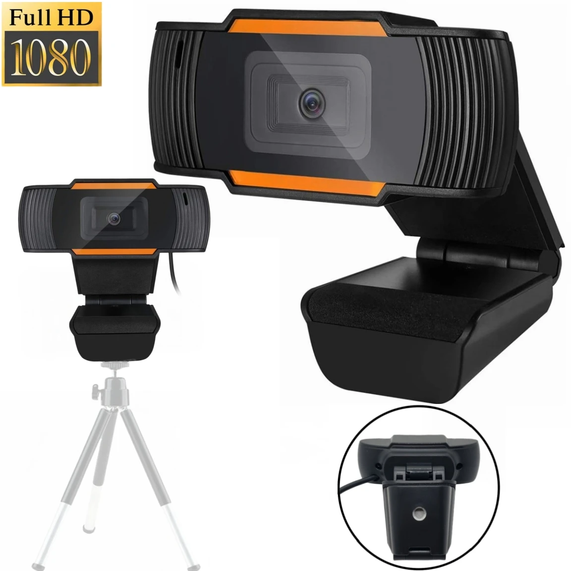 1080P Full HD Webcam with Microphone for Live HD Webcam Streaming