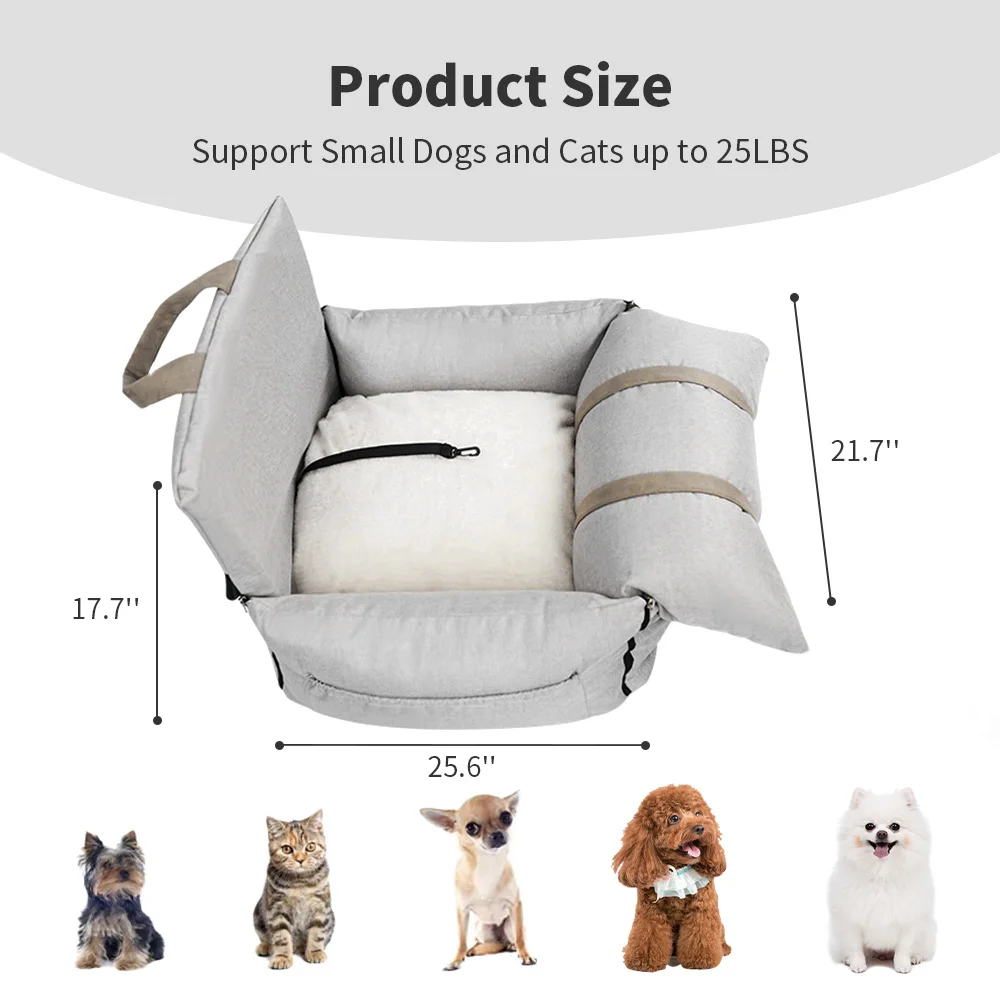 2024 New Arrivals safety travel dog car booster seat bed supplier