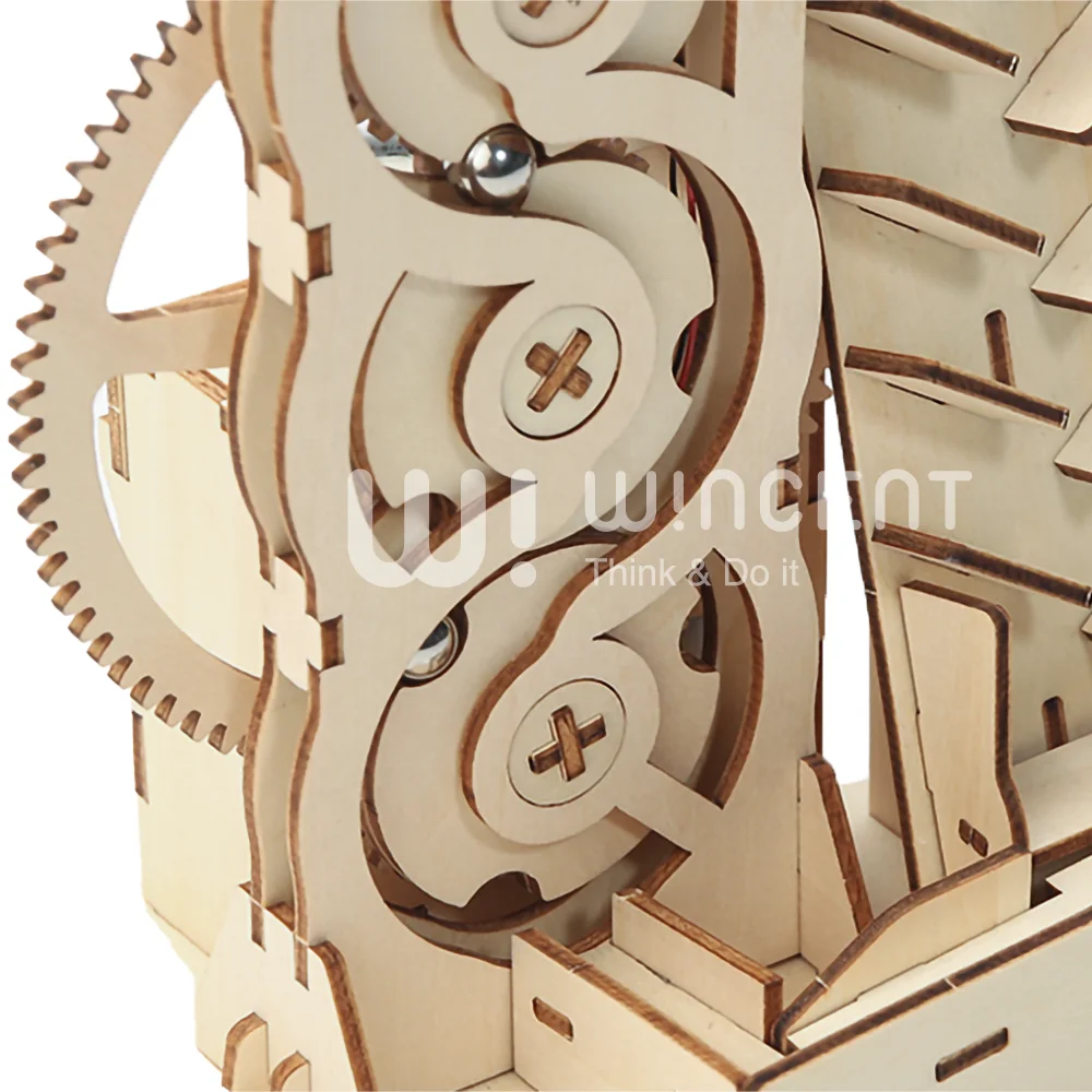 Adults and Kids CPC and EN71 STEM Educational Toy 3D Solar Energy Wooden Marble Run Puzzle