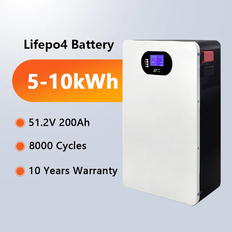 Praghas an Fhiontar 8000 Cycles 100Ah 280Ah 314Ah 10kWh 48V LiFePO4 Battery Stórála Gréine Díchónaithe Leictéalach Bataireacht Liúnaí Balla