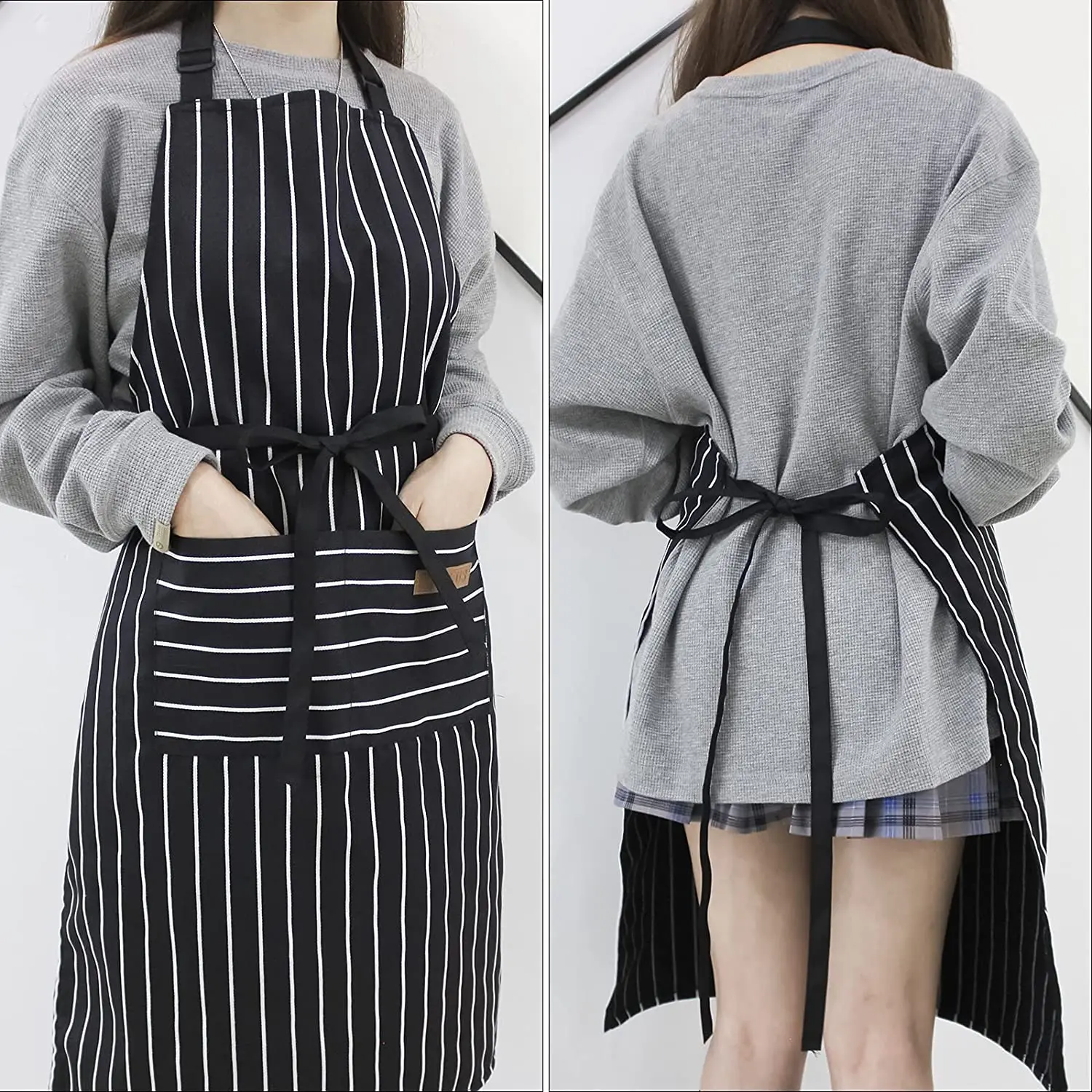 Waterproof Aprons Kitchen Adjustable Bib Soft Aprons Kitchen Chef With