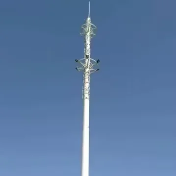Rapid-Deployment Single-Tube Comm Tower Weather-Resistant Galvanized Steel Space-Saving for Rural Comm Spots
