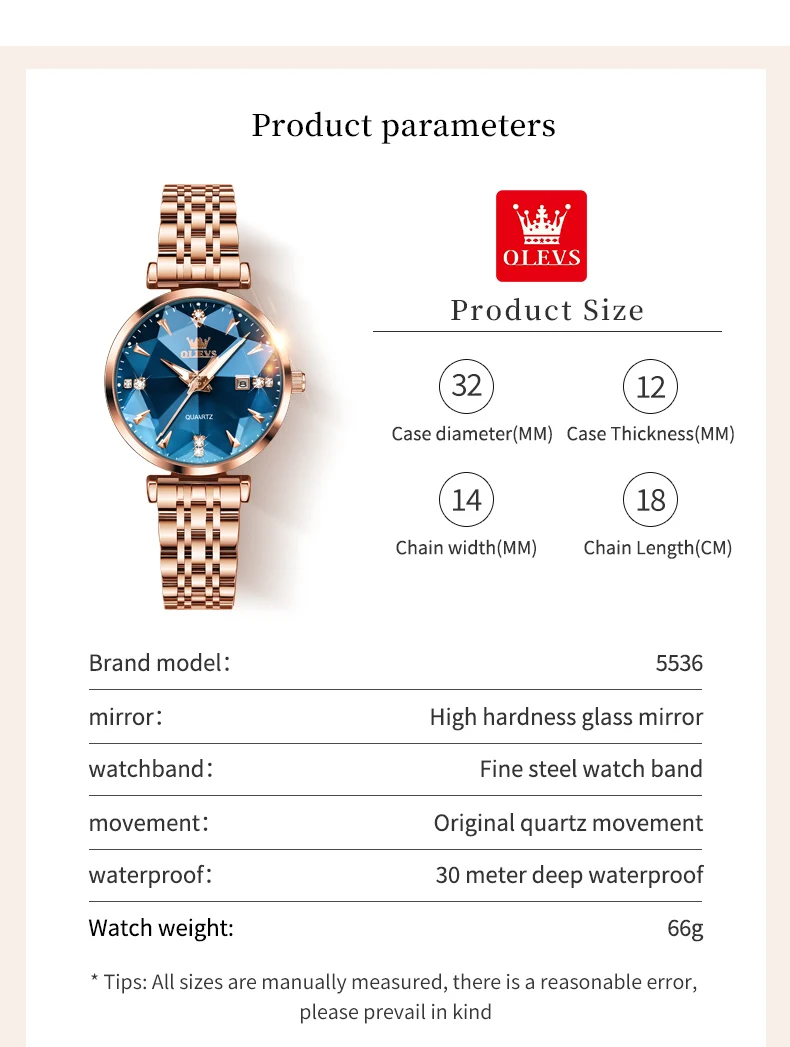 OLEVS 5536 Fashion Elegant Fancy Famous Designer Waterproof Stainless Steel Female Wrist Luxury Brand Ladies Quartz Women Watch