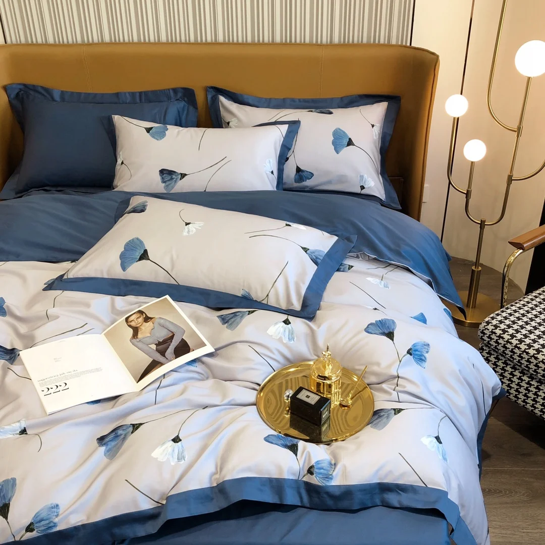 Удобный и дышащий комплект постельного белья из 100% хлопка Комплект четырех