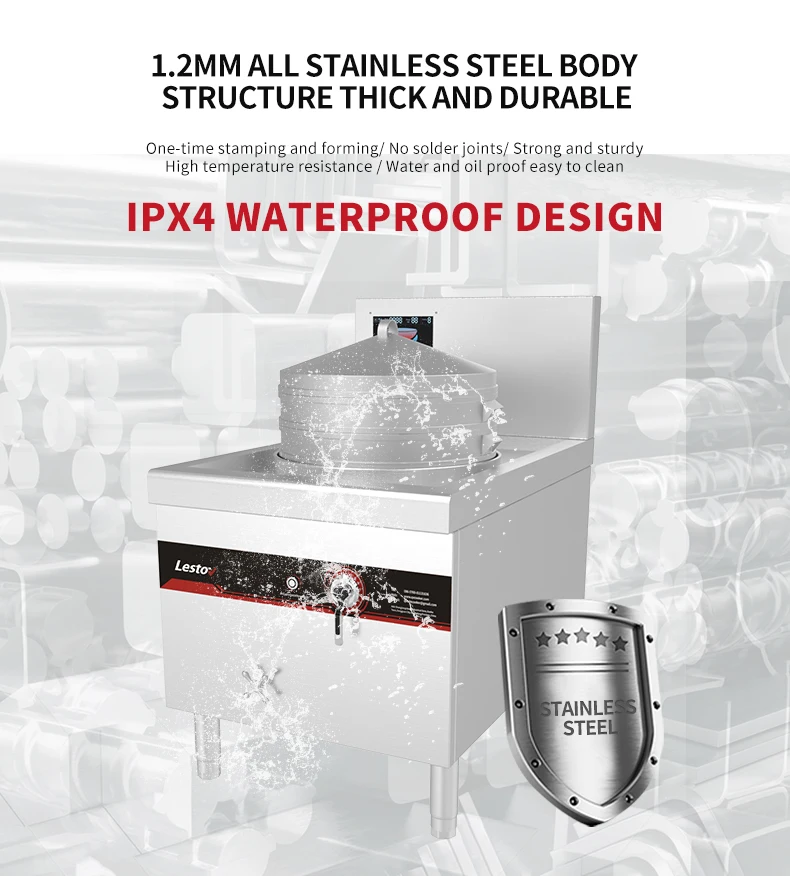 Stainless Steel Commercial Induction Electric Dim Sum Steamer Cooker