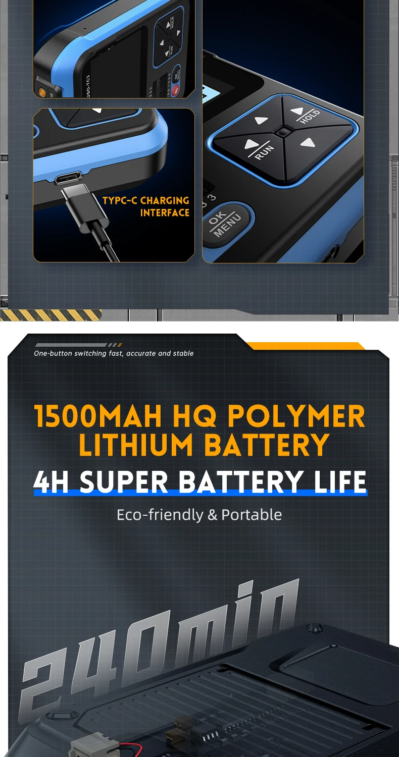 DSO-TC3 Oscilloscope 3 in 1 Transistor Tester Multi-function Multimeter Diode Portable Digital Oscilloscope