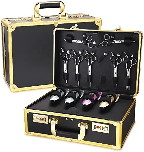 Barber Carrying Case, Haircutting Tools Bag Compact Wearproof Makeup Tool Organizer Portable Large Capacity for Scissors Combs Hair Clippers : Hedume Hair Clipper Case, Hairdressing Tools Storage