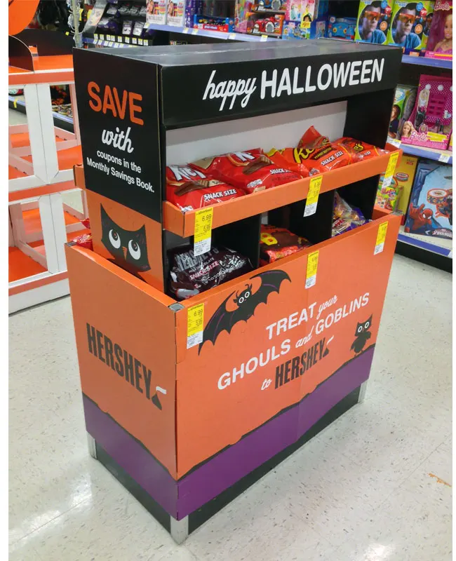 Trade Show Booth Retail Stores Pop Cardboard Shelves Food Candy Beef