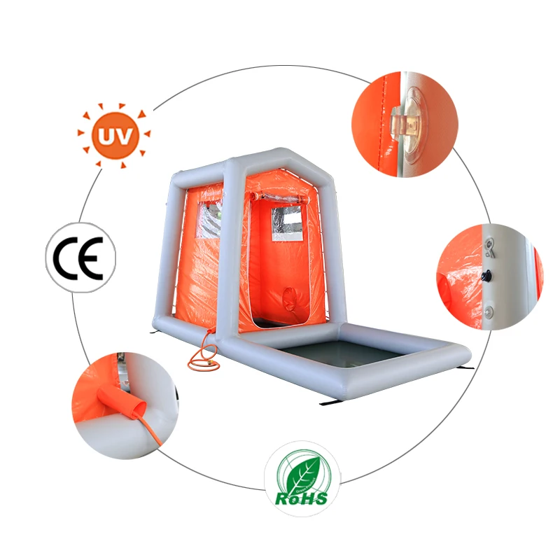 Factory CE ROHS ISO Airtight Blow Up Waterproof Windproof Portable Outdoor Inflatable Sanitisation Decontamination Tunnel