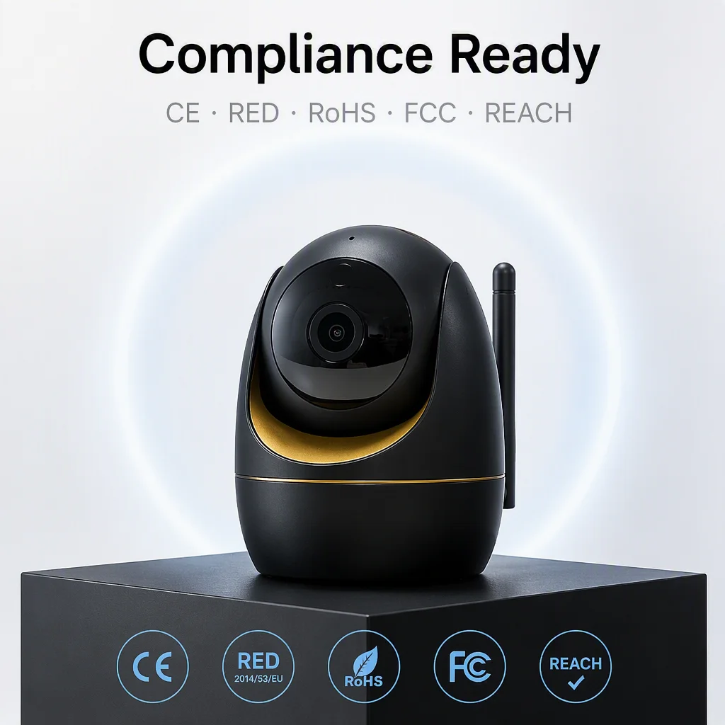 Tuya Smart 3MP WiFi IP Camera 2.4GHz Wireless CCTV Monitor Two-Way Audio IR Night Vision Motion Detection