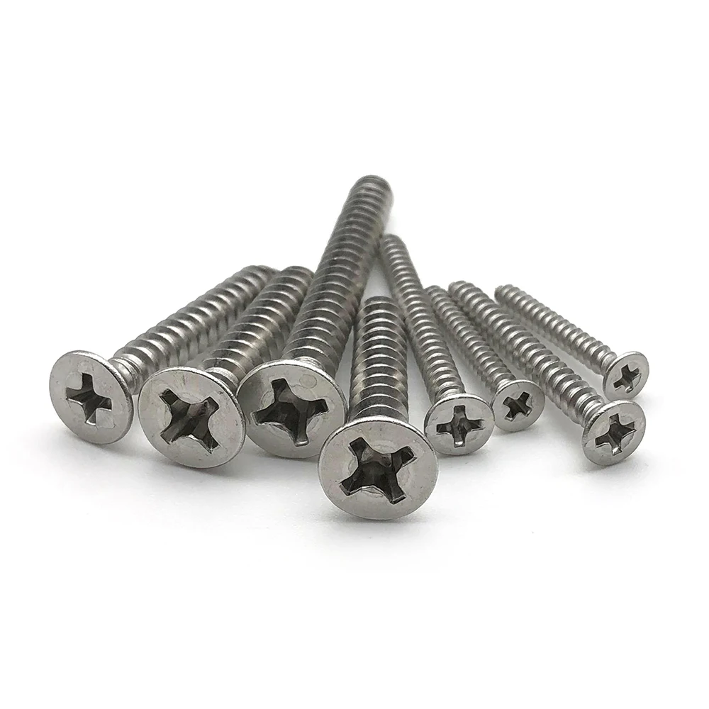 M3 M4 M5 M6 M8 M10 M12 Zinc Plated truss pan Countersunk Head Tapping Screw Chipboard Screw Wood Screw wholesalers