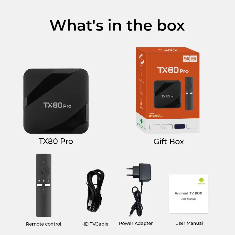TX80 PRO ATV Android 15 TV Box - 8K, Wifi6, Voice Remote