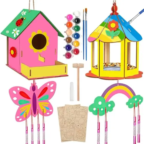 Forbabe Set 6 Casetta Uccelli Fai Da Te - Kit Costruzione In Legno Per Bambini
